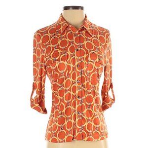 J. Mc Laughlin 3/4 Sleeve Silk Top